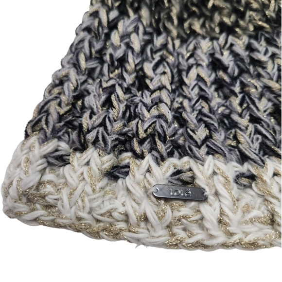 Lole Chunky Knit Beanie Toque Winter Pom Pom Hat - Picture 4 of 7